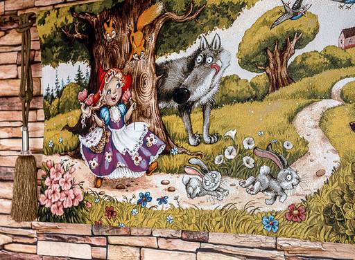 Красная шапочка и серый волк - гобеленовое панно - Гобеленглавснаб фото 2