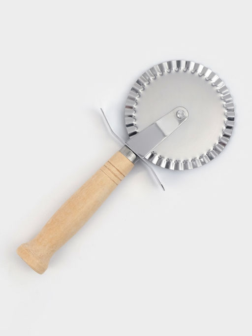 Нож для пиццы и теста Доляна Классик, 18.5 см, коррозионностойкая сталь, ребристый, бежевый  фото 11