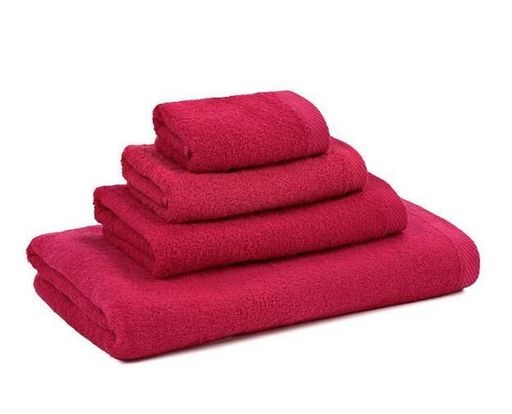 Махровое полотенце Светофор-малина 70*140 см. хлопок 100% - Лен поволжья фото 2