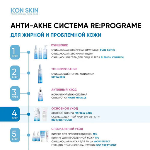 Солнцезащитный крем-флюид Invisible Touch SPF 30 для жирной кожи, 50 м - Icon skin фото 9