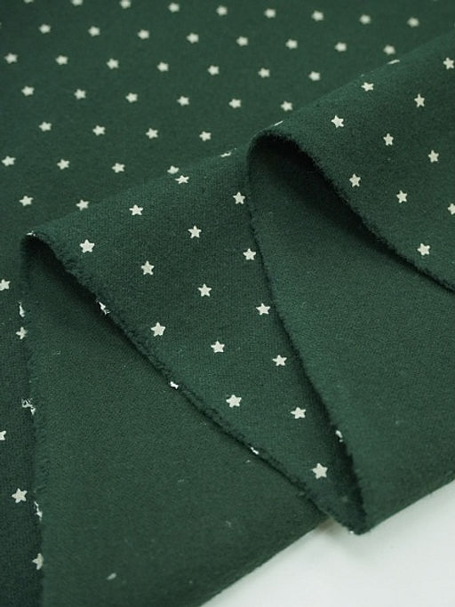 Теплый хлопок Мелкие звезды на т.пихтово-зеленом, ш.1.48м, хлопок-100%, 160гр/м.кв - Купава фото 7