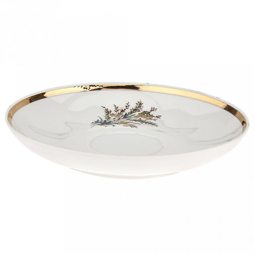 Чашка чайная фарфоровая Нина 220мл, д9,5см, h5см, форма Тюльпан, с блюдцем д15см, тонкостенный фарфор (Россия) - Домашняя мода фото 8