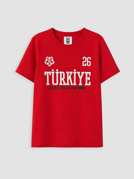 F?fa 2026 Bask?l? Erkek ?ocuk ?ortlu Tak?m