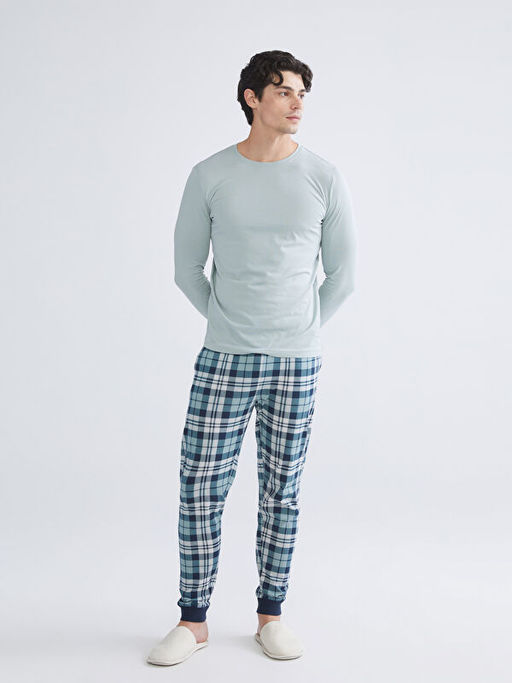 Standart Kal?p Ekose Erkek Pijama Alt