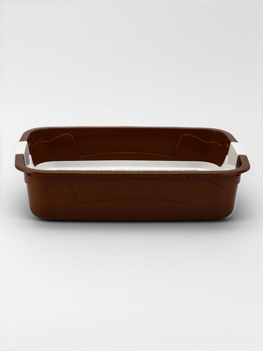 Туалет с сеткой, 44×33×11.5 см, коричневый, белый