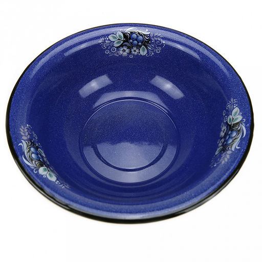 "Голубика" Миска эмалированная 5л, синий рябчик (Россия)