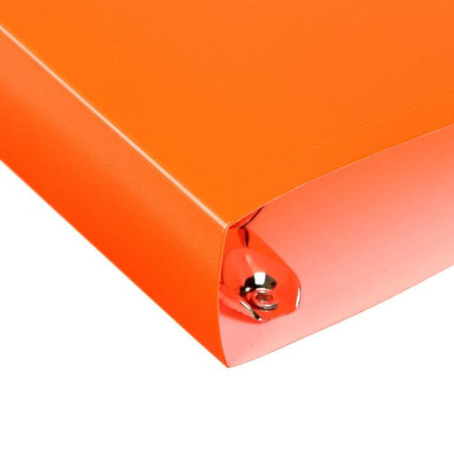 Папка на 4 кольцах А4, Calligrata, 40 мм, 500 мкм, оранжевая неон  фото 3