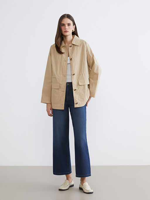 G?mlek Yaka Kad?n Ceket