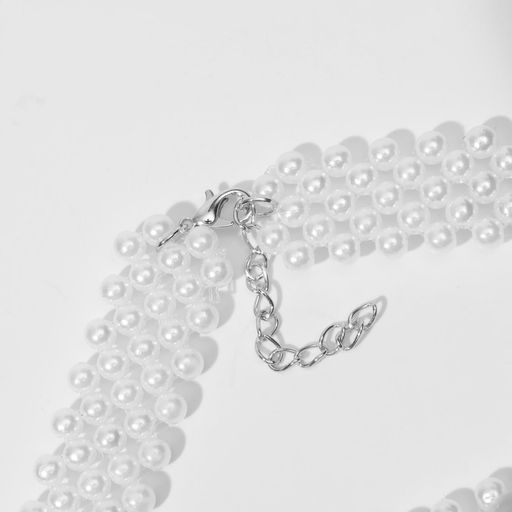 Чокер Жемчуг 5 рядов, цвет белый, 35 см - Queen fair фото 2