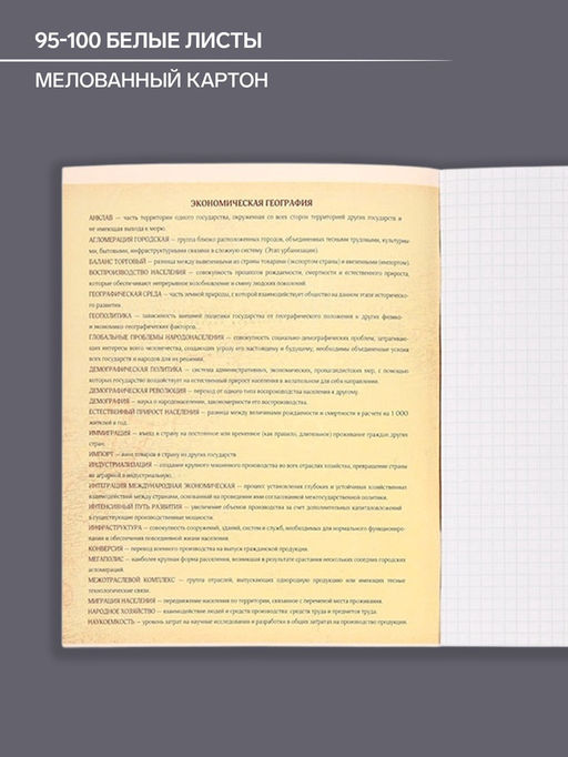 Тетрадь предметная СуперНеон, 48 листов в клетку География, обложка мелованный картон, блок офсет - Calligrata фото 6
