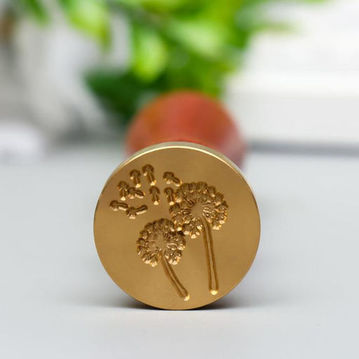 Печать для сургуча с деревянной ручкой Одуванчики, 9?2.5?2.5 см