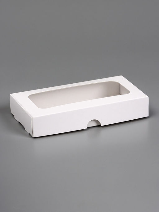 Цена за 5 шт. Подарочная коробка под плитку Дубайского шоколада, складная, белая, 16×8×2.7 см