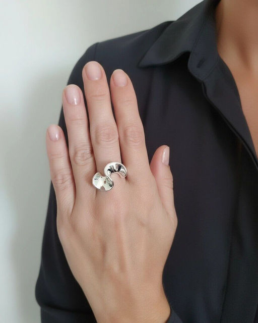 Кольцо с белым серебрением - Vel vett фото 5