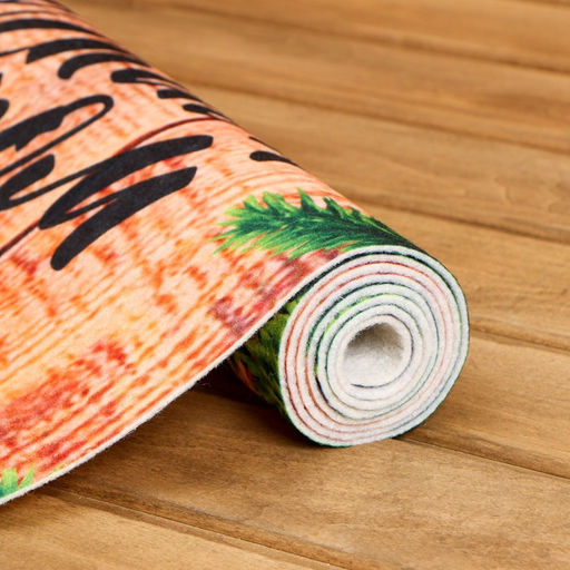 Коврик - лежак для бани и сауны с принтом «Хозяин Бани», 150×50 см, полиэфир 70%, шерсть 30%, «Банная забава»