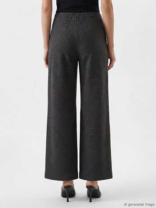 Beli Lastikli Geni? Pa?a Kad?n Triko Pantolon