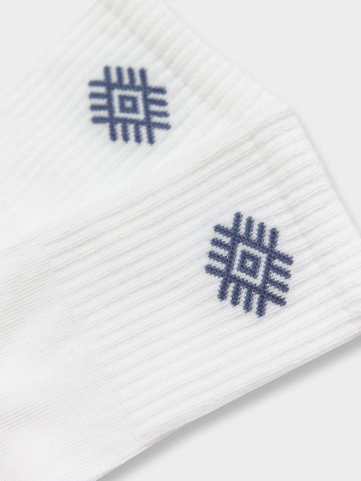 Цена за 5 пар! Носки детские белые с рисунком в виде орнамента - Mark formelle фото 5