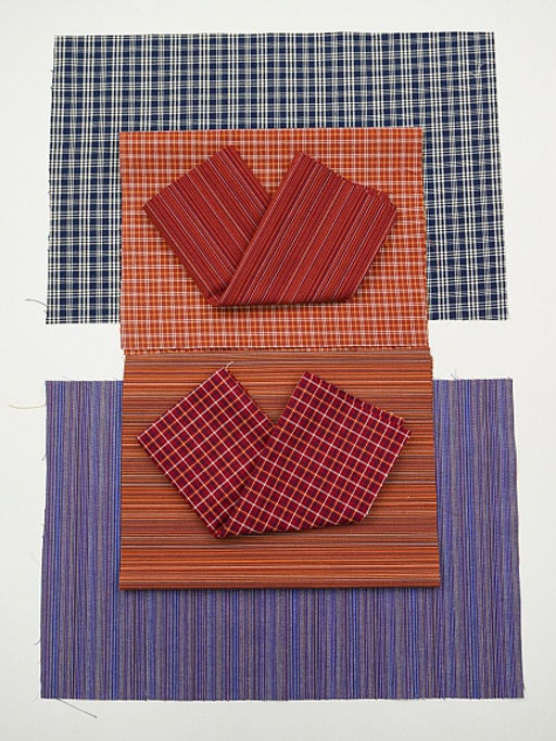 Набор тканей для рукоделия Пестрядь этнографическая под домоткань №1, 45*30 см, 6 шт - Купава фото 7