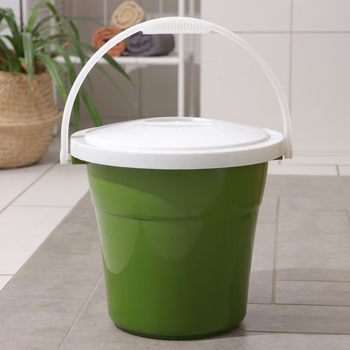 Ведро с крышкой «Евро», 12 л, d=33 см, h=29 см, МИКС