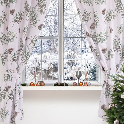Комплект штор для кухни с подхватами Christmas tree 145х180см-2 штуки, габардин