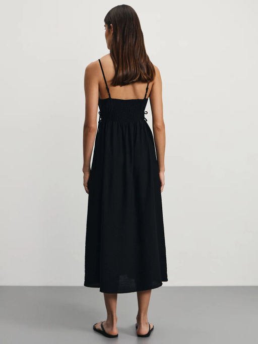 Сарафан с V-образным вырезом из жатой вискозы / Zarina  фото 5