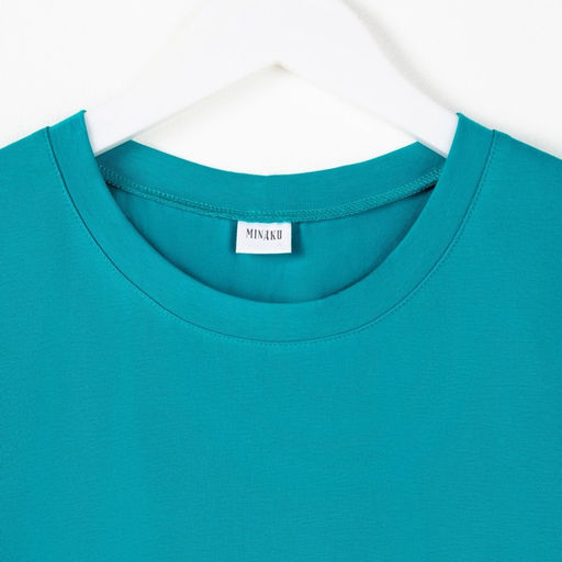 Футболка женская MINAKU: Basic line, аквамарин, размер 46