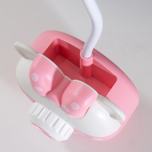 Лампа настольная RISALUX «Гамми», LED, 2 режима, 2 Вт, USB, точилка, розовый, 11.7×7×12 см