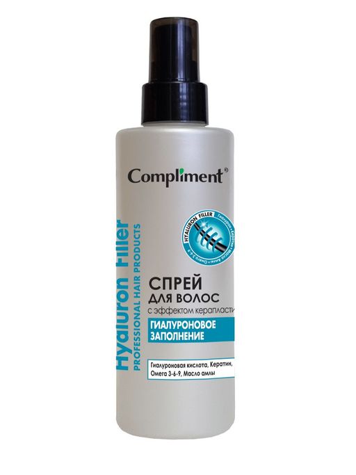 Compliment Спрей д/волос Hyaluron Filler с эфф. керапластики (200мл).12 /915168/  фото 2
