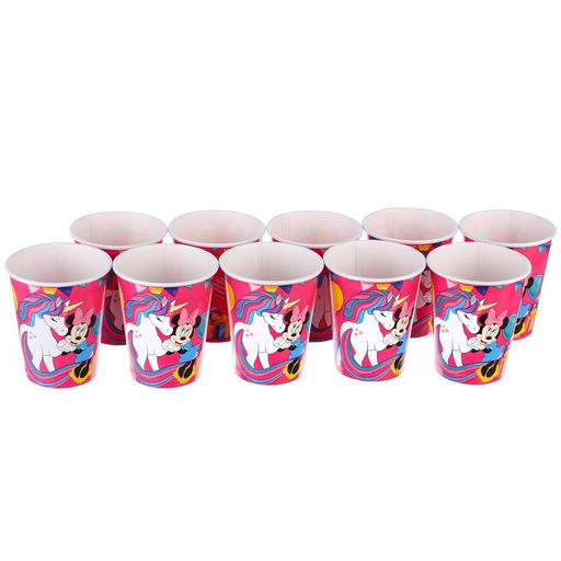 Цена за 10 шт. Стакан бумажный С Днем Рождения!, 250 мл, Минни Маус и Единорог - Disney фото 4
