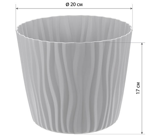 Кашпо ВОЛНА 4,0л, арт. М3189 - Полимербыт фото 4