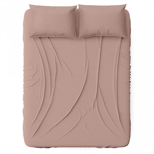 Простыня 1,5 спальная "Какао" 150х220см, поплин 115г/м2, хлопок 100%, упаковка "классическая" ПВХ 28х41см, "Домашняя мода" (Россия)