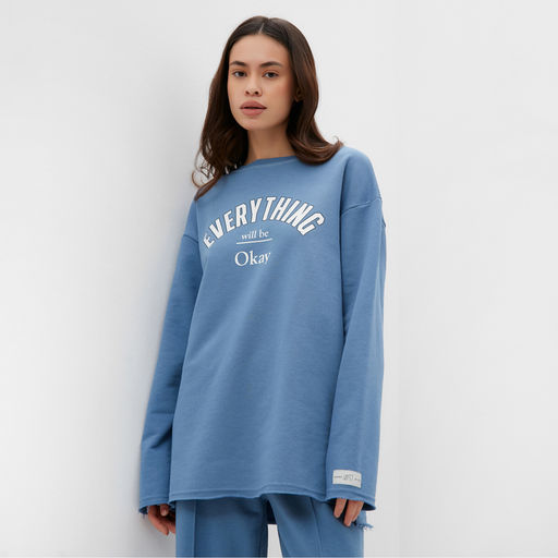 Свитшот женский MIST Cozy style, синий, размер 48