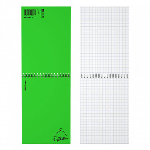 Цена за 4 шт. Блокнот с пластиковой обложкой на спирали ErichKrause Motion, зеленый, A5, 80 листов, клетка  фото 2