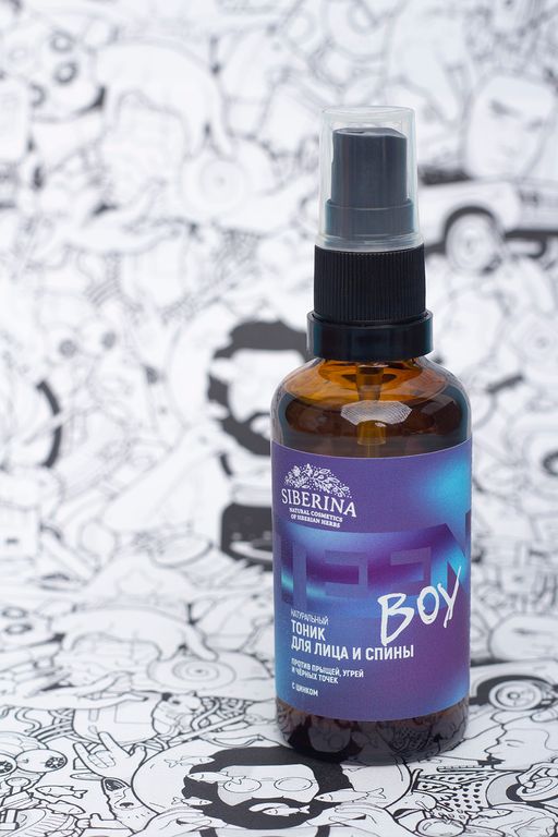 Тоник для лица и спины против прыщей, угрей и чёрных точек с цинком - Siberina фото 4