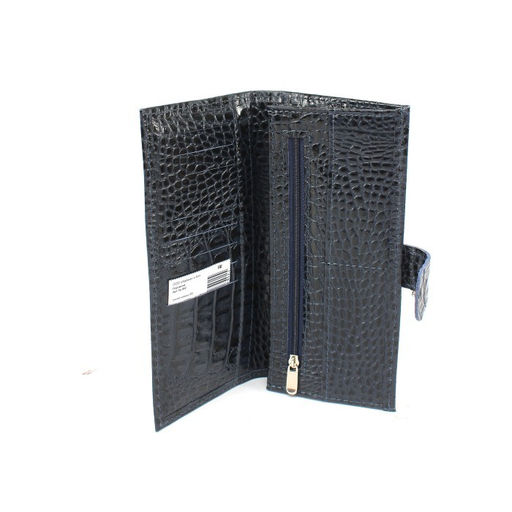 Портмоне мужское Croco-ПР-950 с хлястиком натуральная кожа 2 отд, 13 карм, синий кайман (88) 265469  фото 3