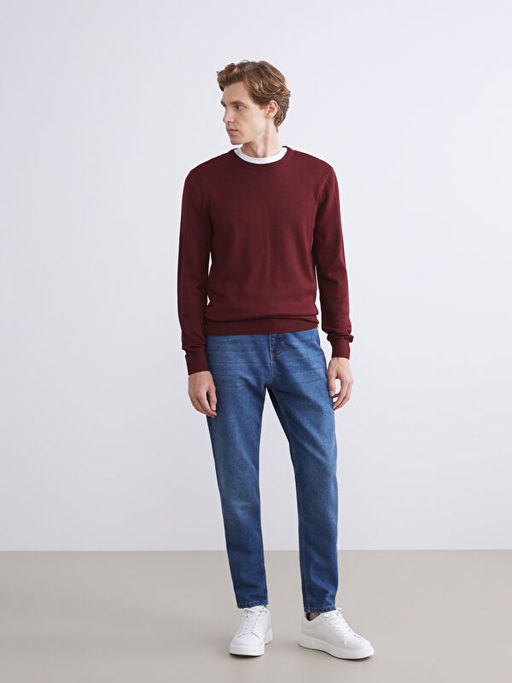 Bisiklet Yaka Erkek Triko Kazak