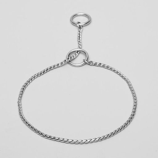 Ошейник - удавка Кобра, 50 см, толщина цепочки 4 мм, серебристый - Пижон фото 5