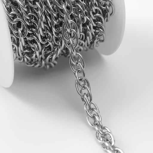 Цепочка для сумки, железная, 9,15 6 мм, 3 0,1 м цвет серебряный - Арт узор фото 2