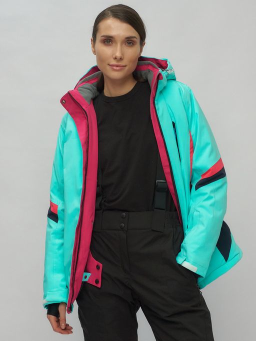 Горнолыжный костюм женский бирюзового цвета 02201Br - Chunmai фото 17