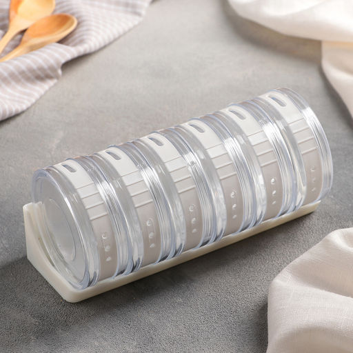 Набор для специй Цилиндр, 6 шт на подставке, цвет МИКС