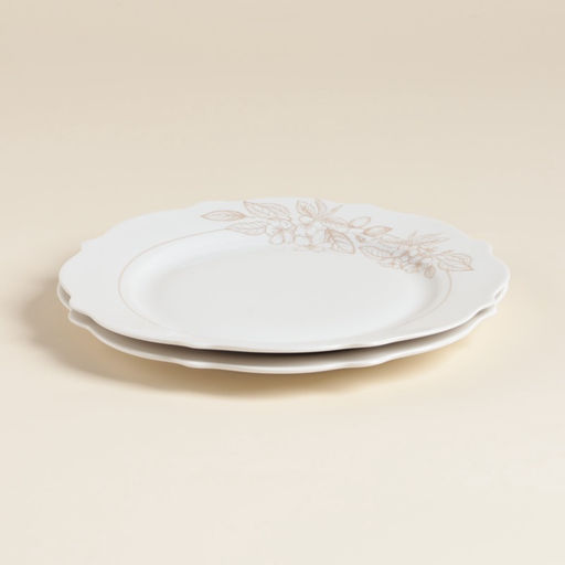 Тарелки SL Home «Аманде», d=21 см, набор 2 шт., фарфор, белые