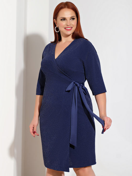 Платье 0150-1 синий - Dora фото 3