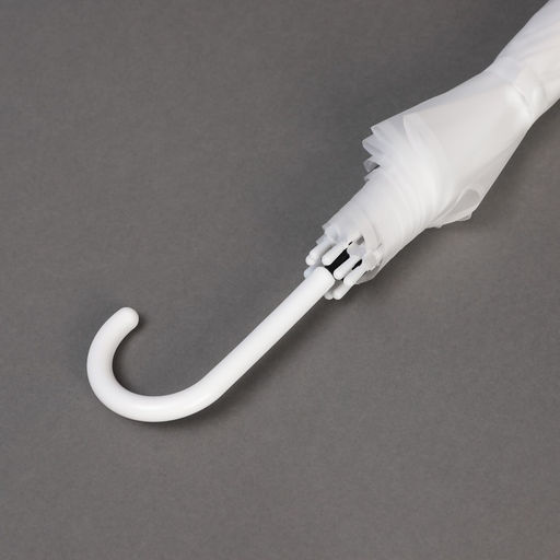 Зонт - трость полуавтоматический «Однотонный», 8 спиц, R=46/55 см, D=92 см, белый