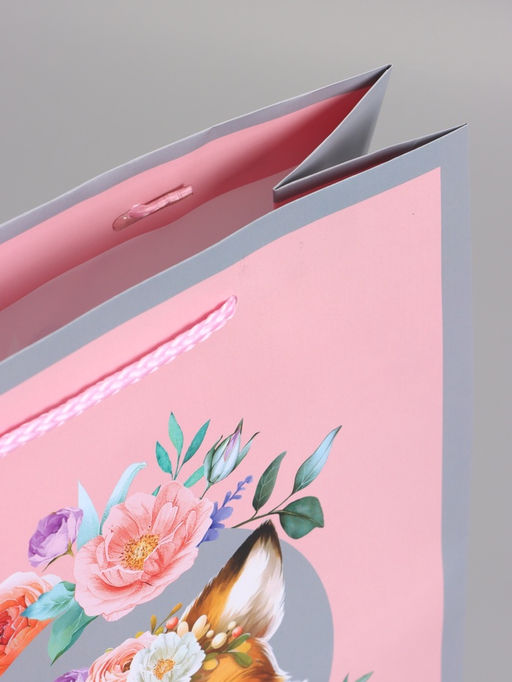 Цена за 2 шт. Пакет подарочный ламинированный «Милый котик», 26×12×32 см