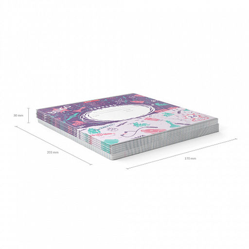 Цена за 10 шт. Тетрадь школьная ученическая ErichKrause Cosmic Trash, 24 листа, клетка (в плёнке по 10 шт.)_MIX-PACK  фото 11