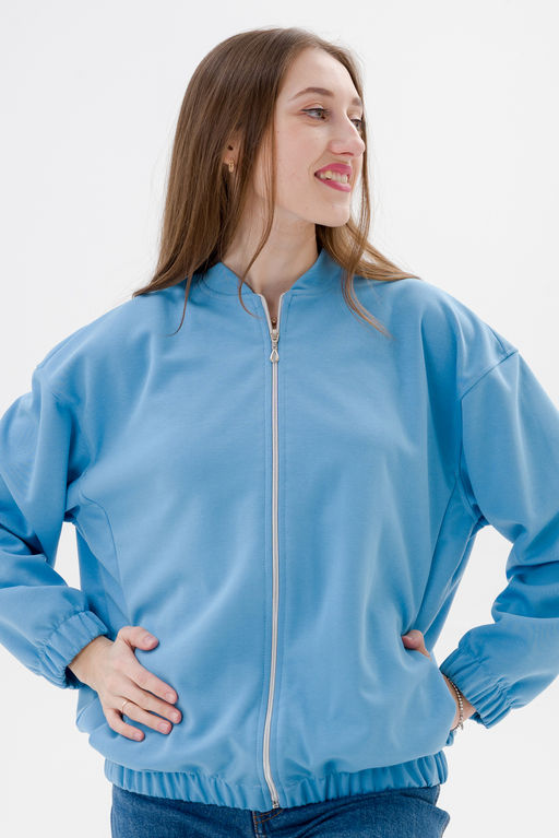 Бомбер из коттон фита Амадэль