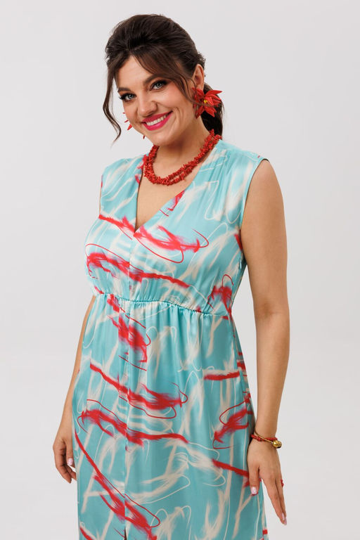 Платье ANELLI 1645 кораллы на море  фото 4