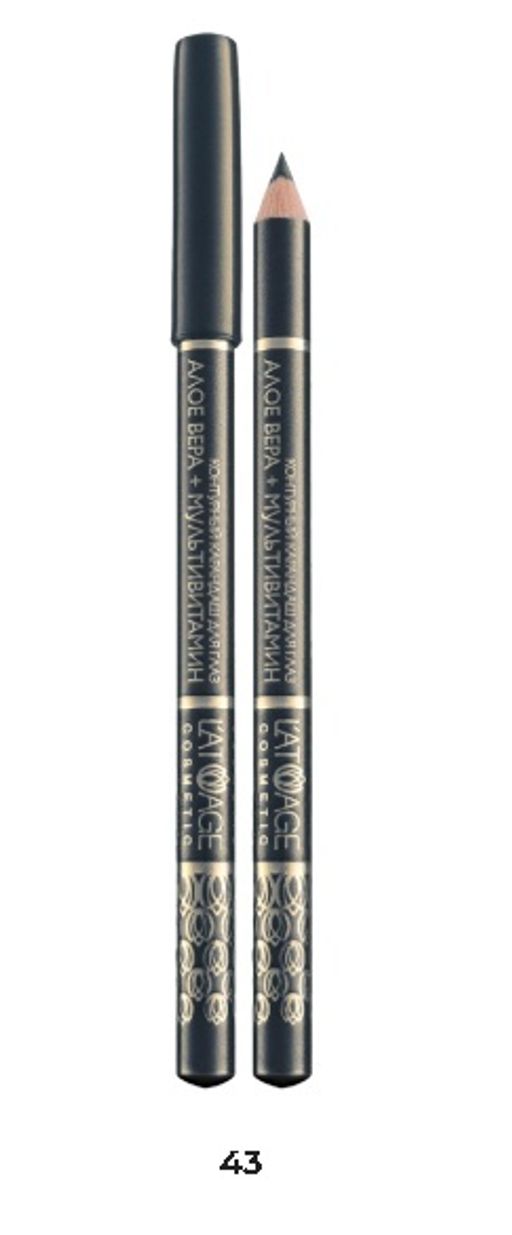 Latuage Контурный карандаш для глаз №43 серо-чёрный