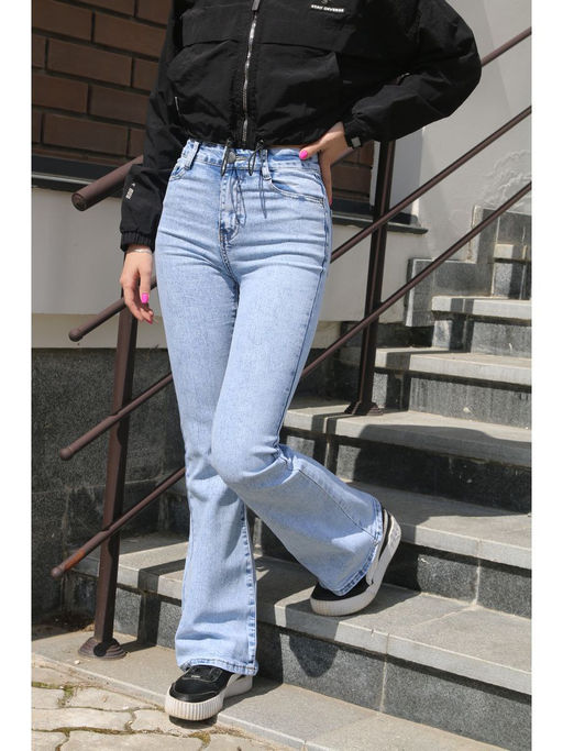 Джинсы женские клеш D530 Уценка