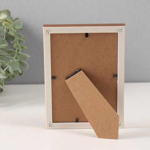 Фоторамка 10×15 см «Волнистая линия на золоте», пластик, 1.3×12×17 см