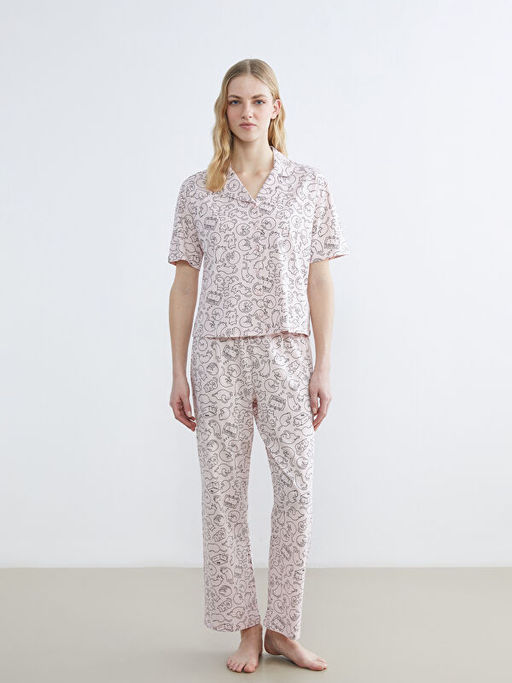 Beli Lastikli Desenli Kad?n Pijama Alt